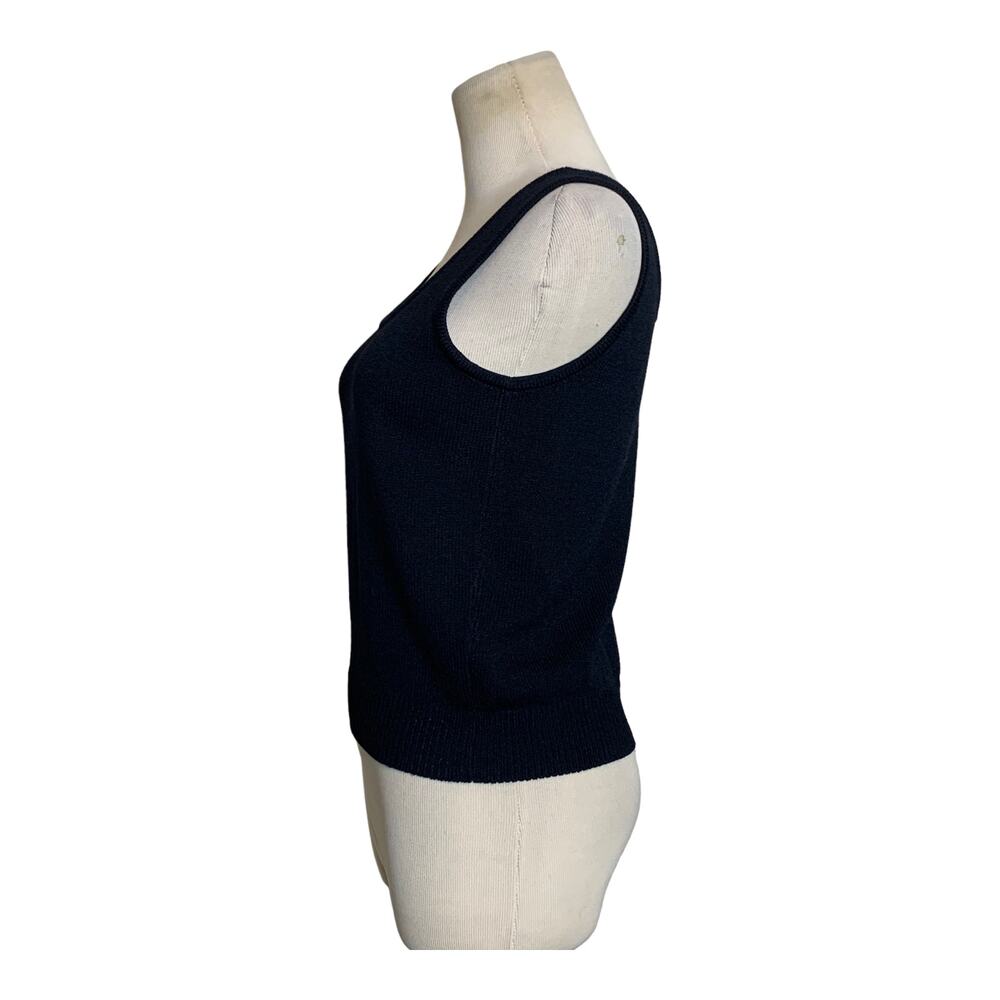 St. John black knit tank top size Small - Picture 6 of 9